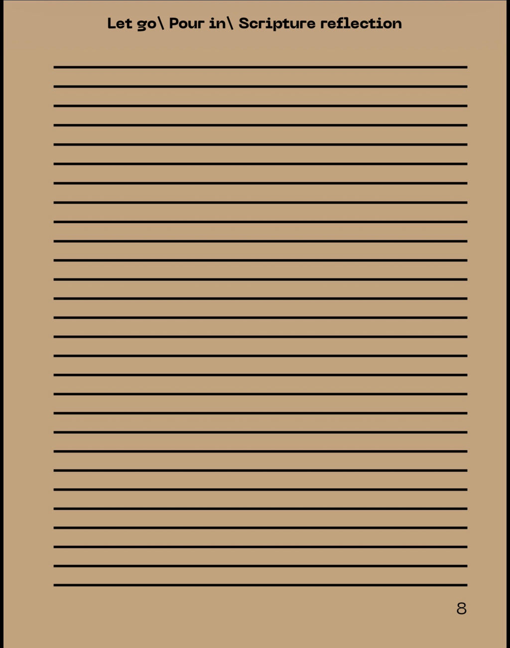 Guided journal page for daily reflection and healing prompts